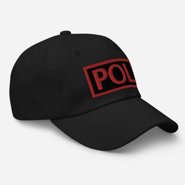 Embroidered (Black/Red) POL Duty Identifier - Dad Hat - Image 2