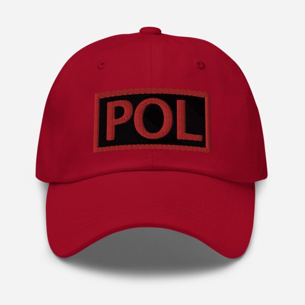 Embroidered (Black/Red) POL Duty Identifier - Dad Hat - Image 7
