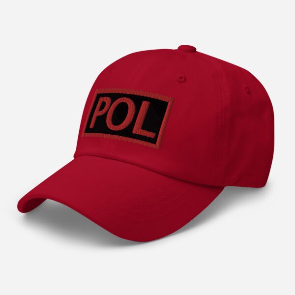 Embroidered (Black/Red) POL Duty Identifier - Dad Hat - Image 9