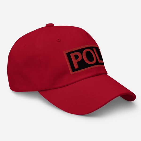 Embroidered (Black/Red) POL Duty Identifier - Dad Hat - Image 8