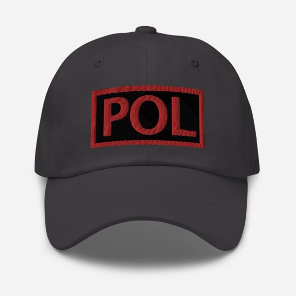 Embroidered (Black/Red) POL Duty Identifier - Dad Hat - Image 13