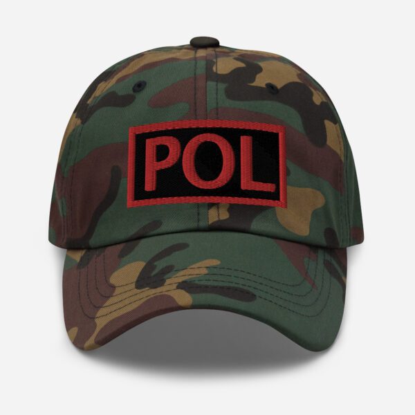 Embroidered (Black/Red) POL Duty Identifier - Dad Hat - Image 16