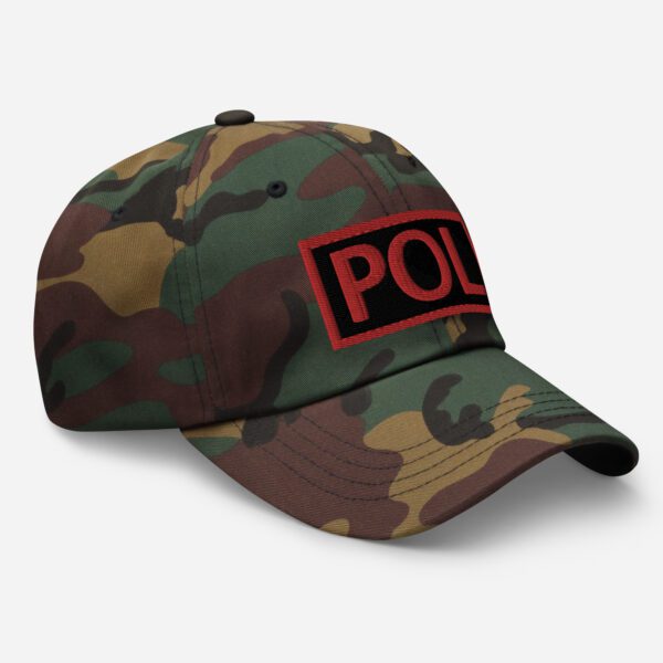 Embroidered (Black/Red) POL Duty Identifier - Dad Hat - Image 17