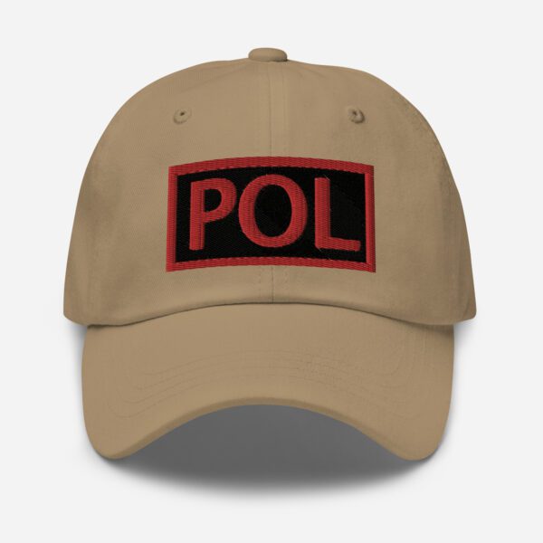 Embroidered (Black/Red) POL Duty Identifier - Dad Hat - Image 19