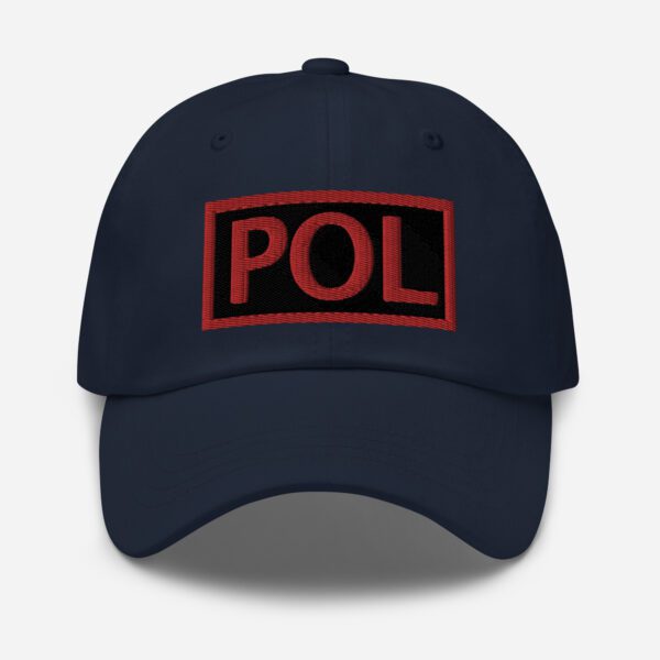 Embroidered (Black/Red) POL Duty Identifier - Dad Hat - Image 4