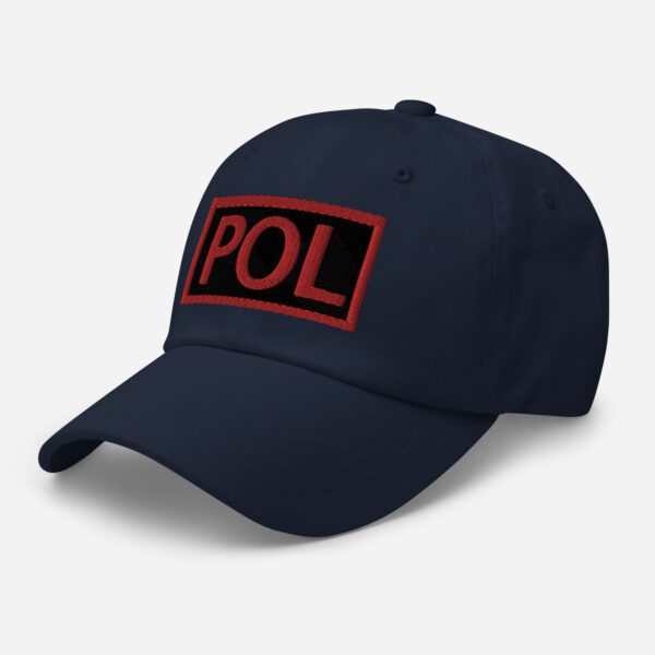 Embroidered (Black/Red) POL Duty Identifier - Dad Hat - Image 6