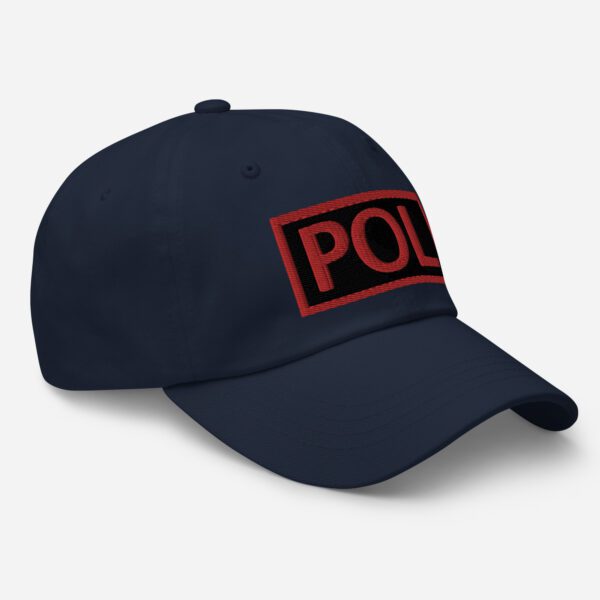Embroidered (Black/Red) POL Duty Identifier - Dad Hat - Image 5