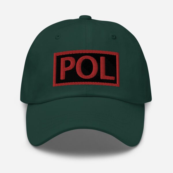 Embroidered (Black/Red) POL Duty Identifier - Dad Hat - Image 10