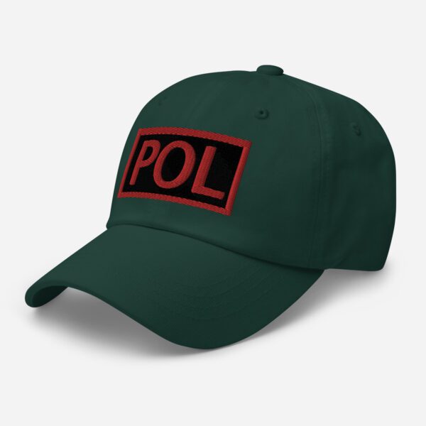 Embroidered (Black/Red) POL Duty Identifier - Dad Hat - Image 12